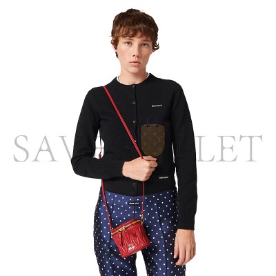 MIU MIU MATELASSÉ LOGO-PLAQUE MINI BAG 5NR018 (10.5*9.5*7cm) MIU MIU MATELASSÉ LOGO-PLAQUE MINI BAG 5NR018 (10.5*9.5*7cm)